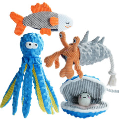 Nocciola ocean octopus toy: durable squeaker for aggressive chewers during play