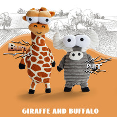 Nocciola buffalo squeaky toy durable fabric for tough, long-lasting play