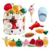 Nocciola watermelon-sphere toy for small dogs, promoting interactive play and squeaky fun.