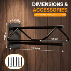 Noliven heavy-duty saddle rack demonstrates a durable steel frame under load.