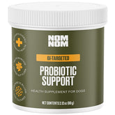 Nom Nom Dog GI-Targeted Probiotic bottle supports daily gut balance for dogs