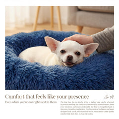 nononfish Calming Donut Bed raised rim closeup shows gentle neck support.