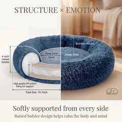nononfish Calming Donut Bed washable cover for easy cleaning.