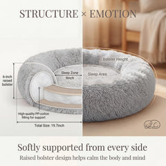 Nononfish calming donut bed frost grey finish blends with decor