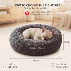 Nononfish donut bed raised rim supports head and neck during naps