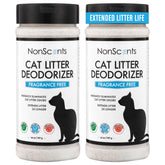 NonScents cat box deodorizer packaging front with 2-pack