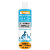 Nootie pet shampoo bottle shows gentle, sensitive-skin cleansing.