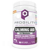 Nootie Progility calming soft chews in bottle help soothe dogs during stressful events