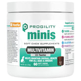 Nootie Progility mini soft chews in tub ready to support daily nutrition for small dogs