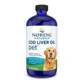 Nordic Naturals Pet Cod Liver Oil bottle pour for easy daily dosing