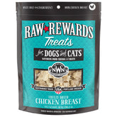 Northwest Naturals bag-front with easy-to-serve freeze-dried chicken treats for pets.