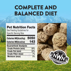 Northwest Naturals Bite-Sized Nuggets shown in bowl, easy chewing for dogs of all sizes.