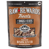 Northwest Naturals freeze-dried bison liver treats packaging for convenient, on-the-go rewards.