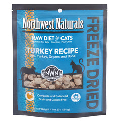 Northwest Naturals Freeze-Dried Turkey cat bites in bowl for picky eaters