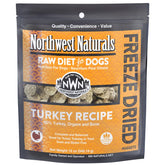 Northwest Naturals freeze-dried turkey dog food bite-sized nuggets offer easy, protein-rich meals for dogs of all sizes.