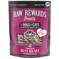 Northwest Naturals Raw Rewards beef heart treats bite-sized for training rewards.