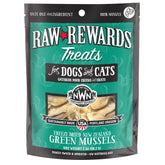 Northwest Naturals Raw Rewards green-lipped mussel treats bite-sized for training rewards.