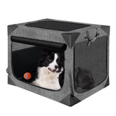 Nottia dog crate collapsible travel design for easy storage and transport.