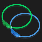 Novkin LED dog collar green for high visibility during night walks.