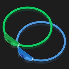 Novkin LED dog collar green for high visibility during night walks.