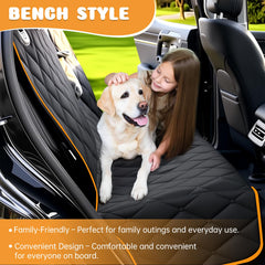 Novotopia dog seat cover non slip backing with seat anchors keeps pets secure.