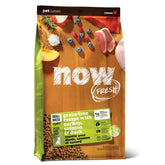 Now Fresh grain-free small-breed puppy food bag showcases premium packaging for easy shopping.