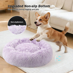 NOYAL Calming Donut Bed raised rim for secure snuggle and restful sleeping