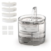 NPET WF050TP front view cat water fountain showing compact 1.5L design for homes