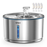 NPET stainless-steel cat water fountain 1gal for simple daily hydration