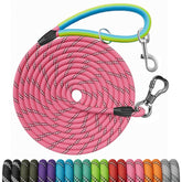 NTR dog long leash 30ft with two swivel hooks for secure control on walks.