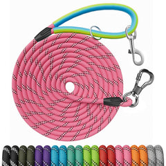 NTR dog long leash 30ft with two swivel hooks for secure control on walks.