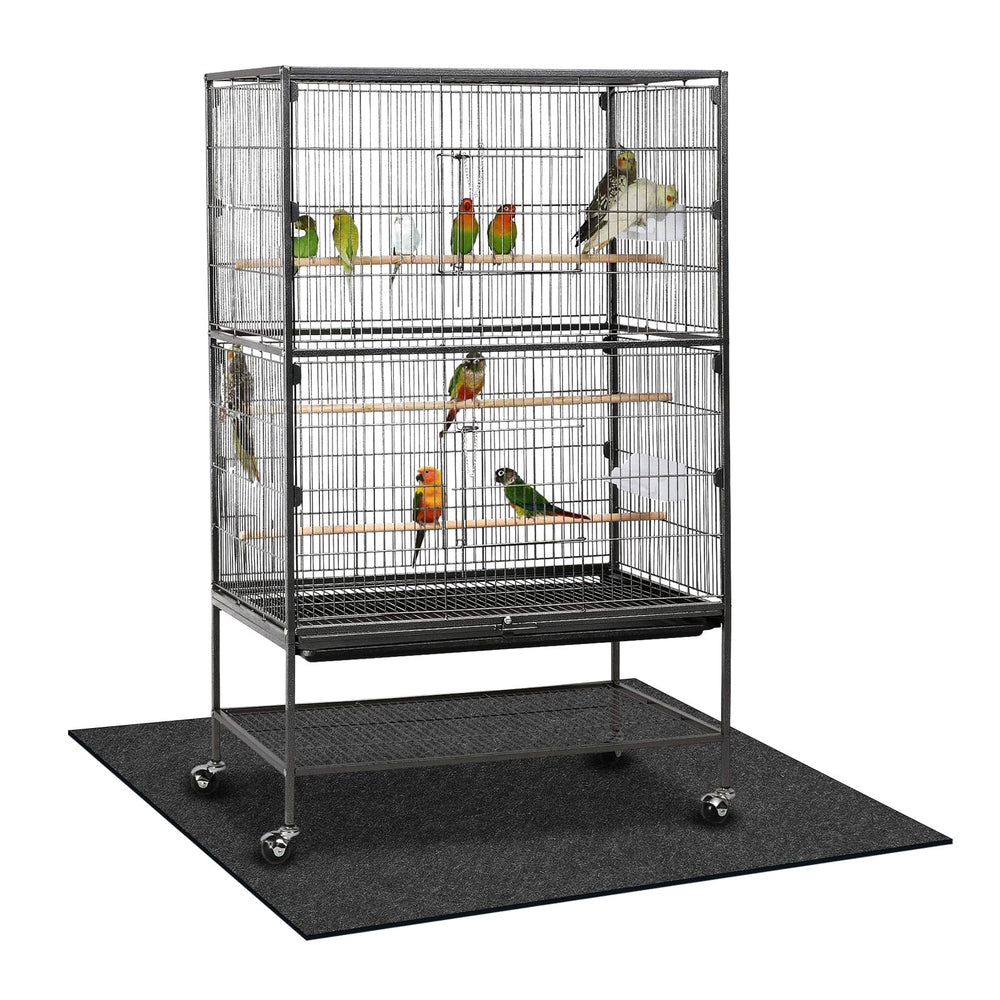 Nuanchu bird cage mat full 36x30 inches spread under the cage protects floors