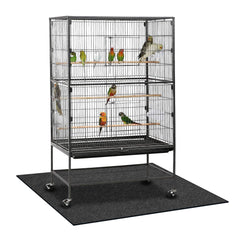 Nuanchu bird cage mat full 36x30 inches spread under the cage protects floors