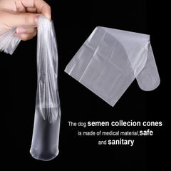 Nuanchu canine semen cone with matte anti-slip surface for secure handling.
