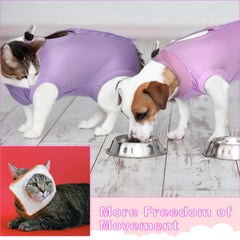 Nuanchu cat recovery suit soft modal fabric, gentle on fur.