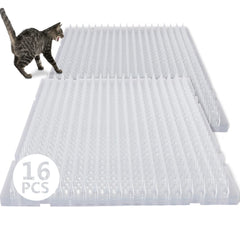 Nuanchu cat repellent mat clear pack 16pcs shown for discreet placement