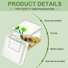 Nuanchu compact terrarium box 2.56 inch, ideal for small animal breeding