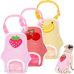 Nuanchu female dog diaper with adjustable harness for secure fit.