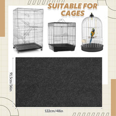 Nuanchu 48x36 inch under pet cage mat provides ample floor coverage.