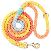 NUGUTIC braided cotton dog leash, 5ft, stylish for daily walks.