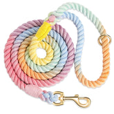 NUGUTIC dog leash 6ft braided cotton close-up shows sturdy craftsmanship for daily walks