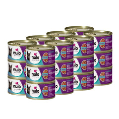 Nulo beef-mackerel grain-free wet cat food can with 3oz size supporting lean muscle