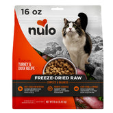 Nulo Freestyle Freeze-Dried Raw bag shown for convenient shelf-stable nutrition.
