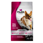 Nulo Freestyle small breed turkey kibble in a bowl supports lean muscles