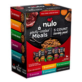 Nulo Gently-Cooked Meals variety pack pouches ready to serve for busy days.