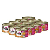Nulo Real Shreds organ meat wet cat food closeup, protein-rich texture for active cats.