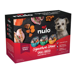 Nulo Signature Stews small-breed meat in broth for moisture at mealtime.