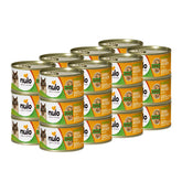 Nulo wet cat food with shredded chicken and duck in gravy supports lean muscle and hydration.