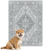 nunubaby dog pee pad gray-geo 18x24 for stylish floor protection