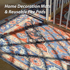 Nunubaby pee pad with non slip backing stays put on floors